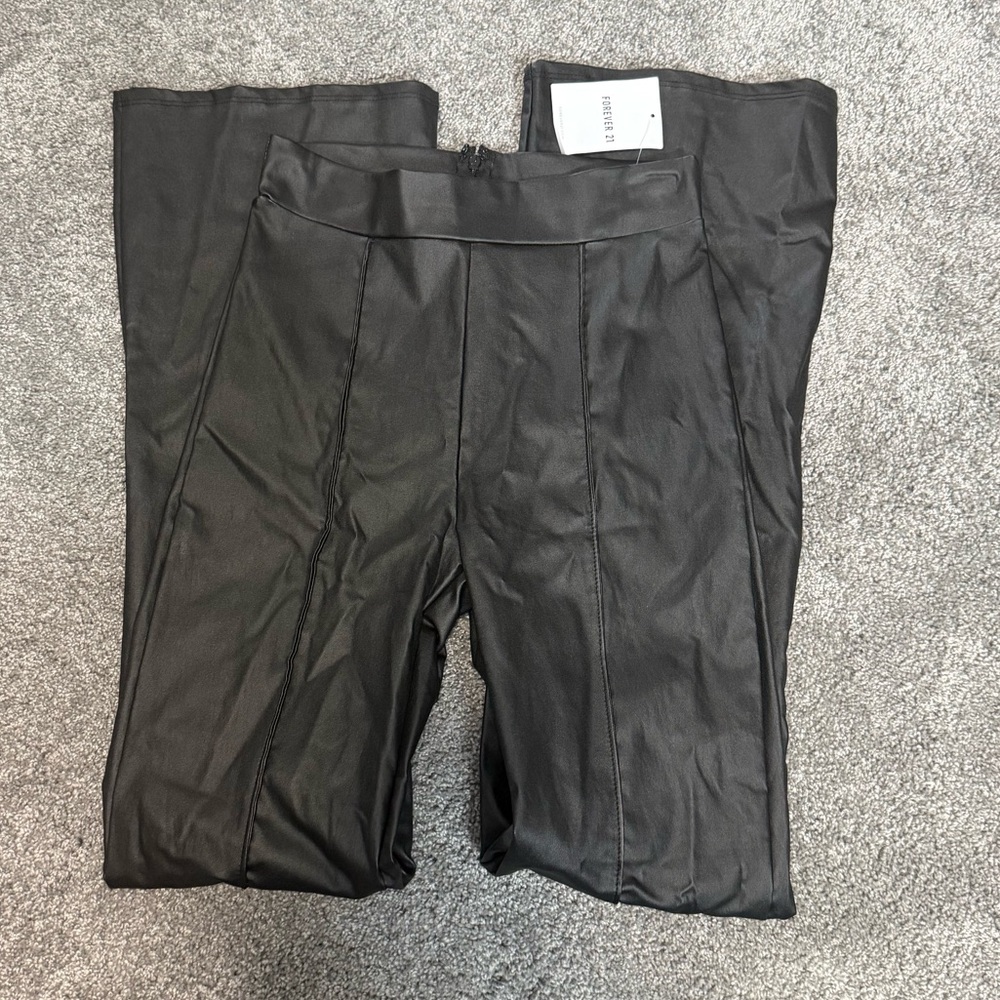 Forever 21 Faux Leather Flare Pants